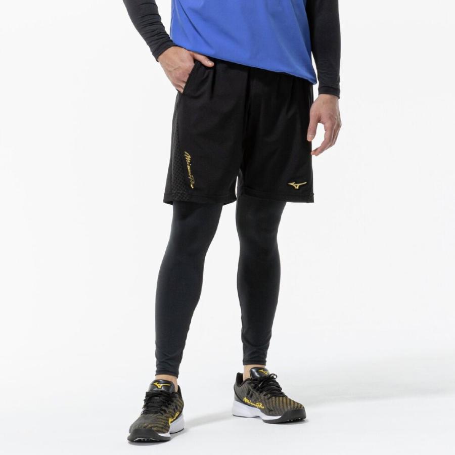 ミズノプロ　展示会限定　ポロシャツとハーフパンツ　黒×ゴールド　サイズO(LL) Mizuno Pro ミズノプロ mizuno pro 野球 ソフトボール ウエア