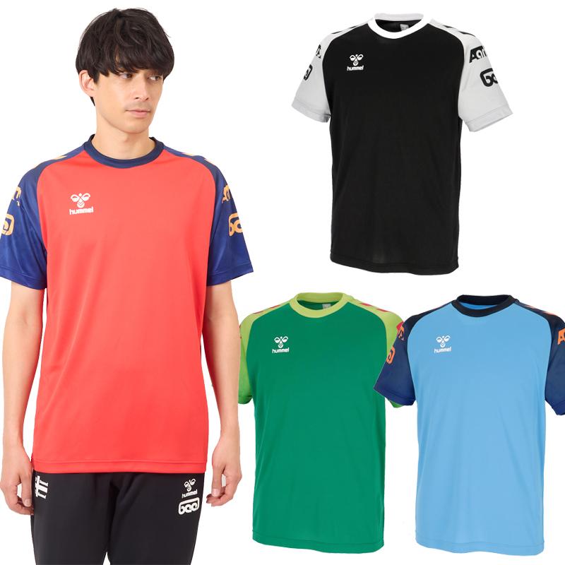 ヒュンメル　横浜FC支給品　hummel Oサイズ　練習着 hummel（ヒュンメル） ハンドボール 練習着 半袖 ユーロ プラクティス