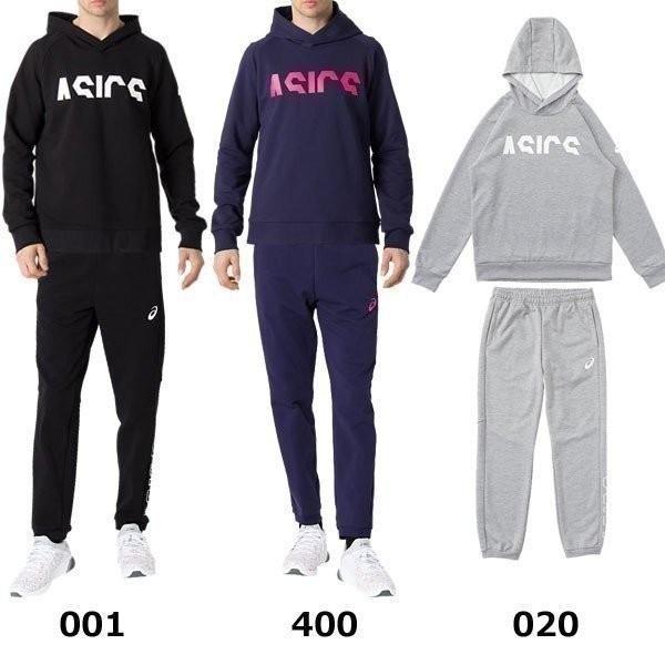 【新品・未使用】ASICS セットアップスウェット 上下 O ネイビー 刺繍ロゴ ASICS（アシックス） スウェット 上下 メンズ CROPPED ASICS