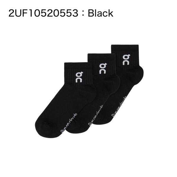 On（オン） 靴下 3足入り ロゴソックス ミッドカット 3P Logo Sock Mid