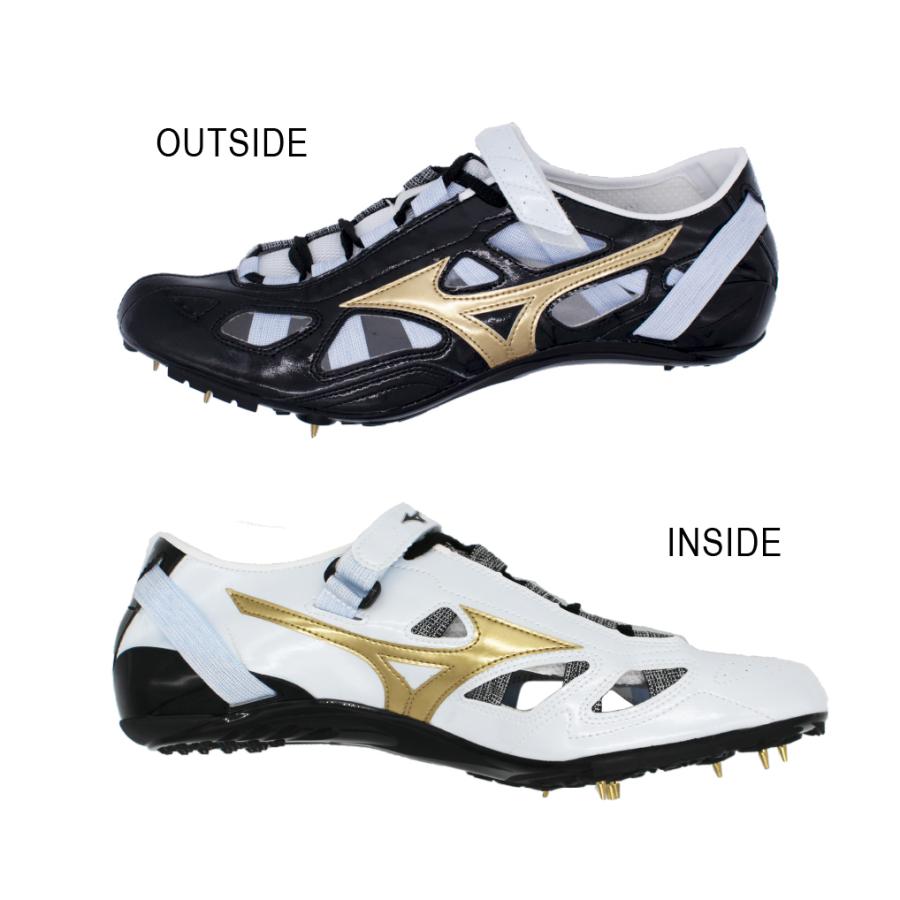 Mizuno クロノインクス9 陸上競技 スパイクシューズ 黒/金 MIZUNO ミズノ MIZUNO/短距離用 陸上スパイク/クロノインクス 9