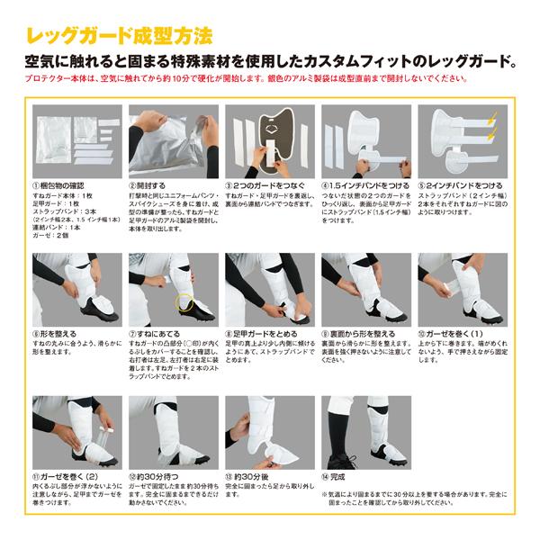 EVOSHIELD エボシールド 野球 硬式 軟式 ソフトボール カスタムフィット レッグガード フットガード 高校野球対応モデル WTV12JP｜fujisports｜04