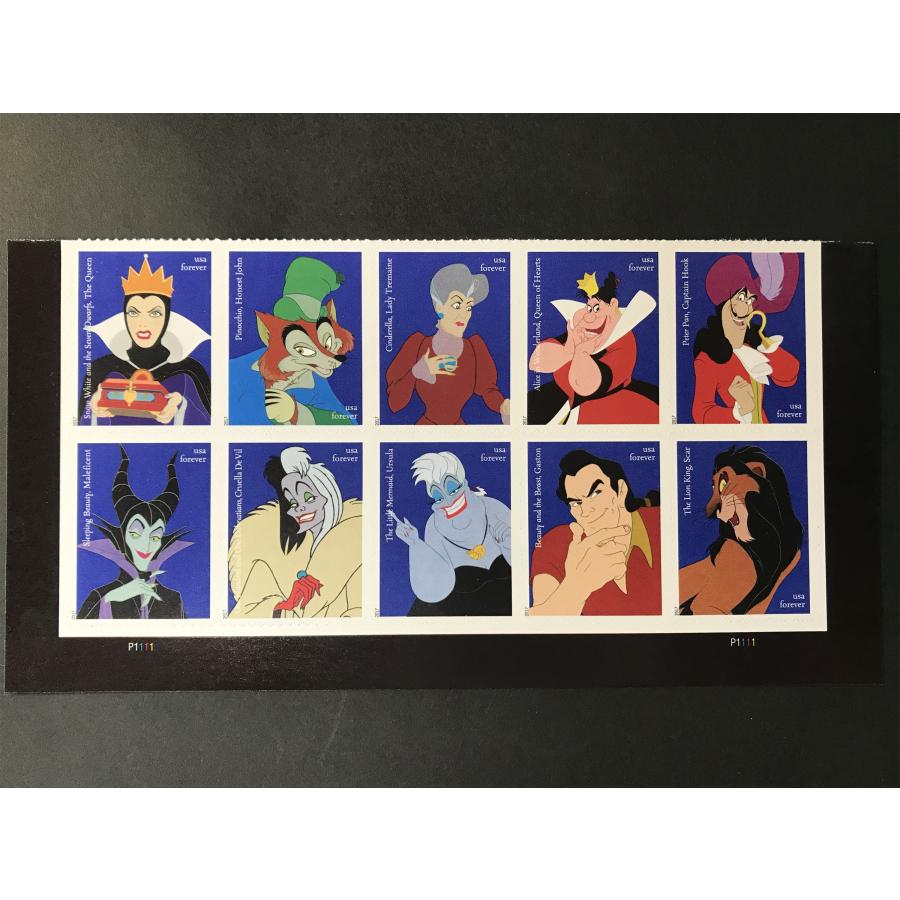 ディズニーヴィランズシール切手 10枚セット : フジスタンプ