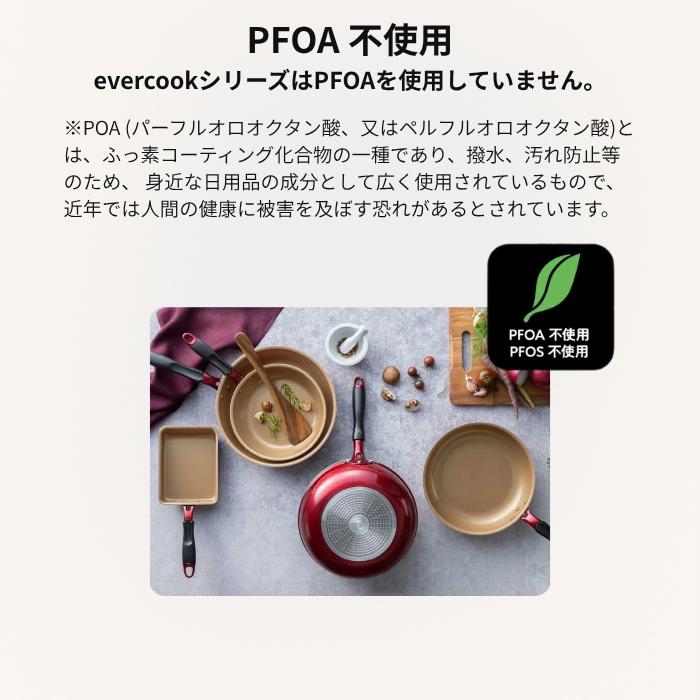 evercook エバークック フライパン アルファ 28cm 深型 α IH ガス 両用