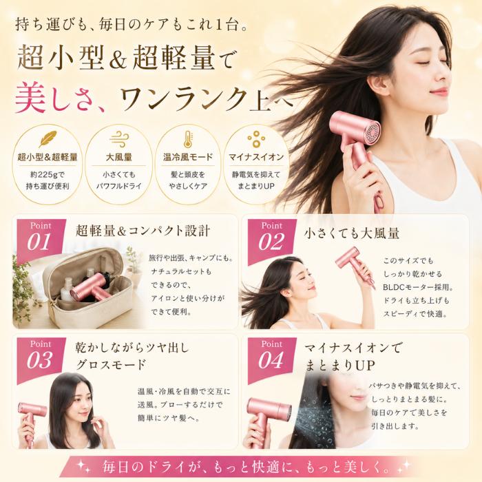 ドクターエア（DOCTORAIR） ミラジェットドライヤー DOCTORAIR BDR-01