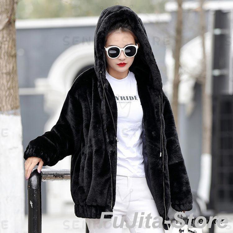 フード付き パーカー ファーブルゾン アウター ボアジャケット