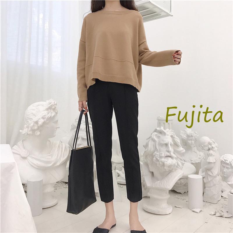 パンツ レディース スラックス タックテーパードパンツ 美脚