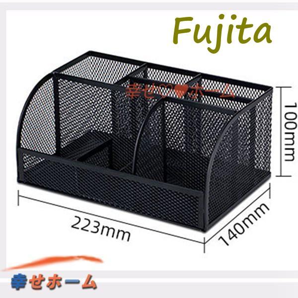 オフィス用収納ラック デスク上置き棚 メタル製 事務用品 ペン立て 仕切り 卓上 文房具 学校 新生活 新学期 自宅 机上収納ボックス｜fujita-store｜07