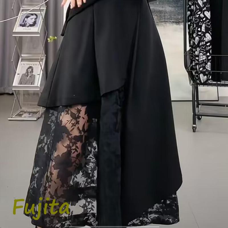 CELINE 変形デザインスカート　シルクレイヤード　アシンメトリー CELINE 変形デザインスカートシルクレイヤードアシンメトリー