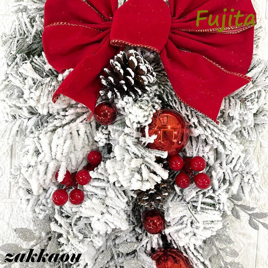 クリスマスリース クリスマス飾り ガーランド 雪化粧 クリスマス