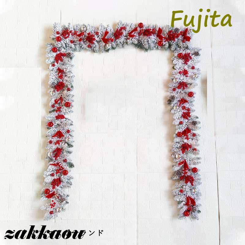 クリスマスリース クリスマス飾り ガーランド 雪化粧 クリスマス