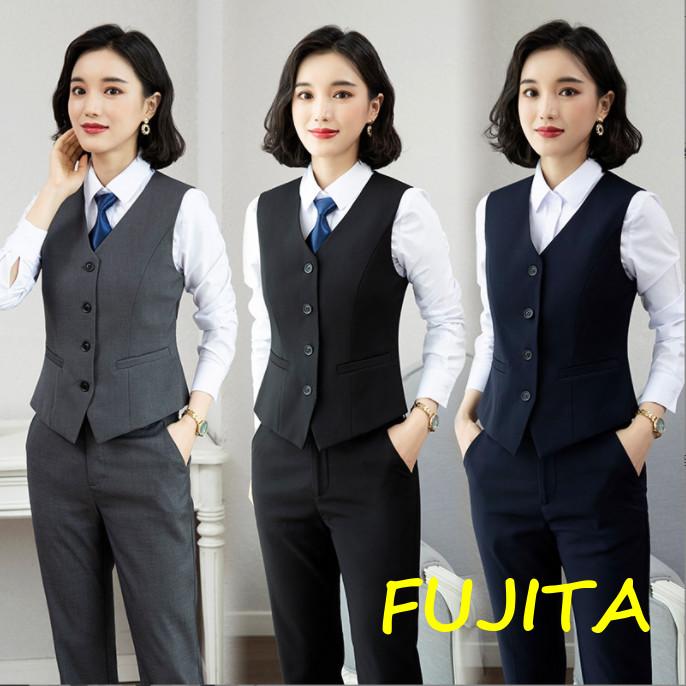 事務服ベストスーツ上下セットベストスカートスーツパンツスーツ