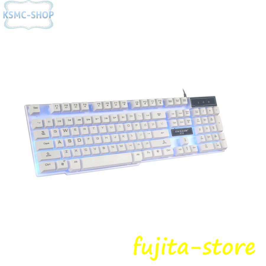 ゲーミングキーボード マウスセット 白 黒 有線 pc 安い コンバーター 108キー クリスマス　クリスマスイブ｜fujita-store｜17