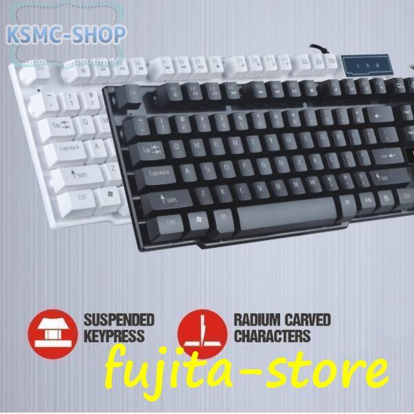 ゲーミングキーボード マウスセット 白 黒 有線 pc 安い コンバーター 108キー クリスマス　クリスマスイブ｜fujita-store｜20