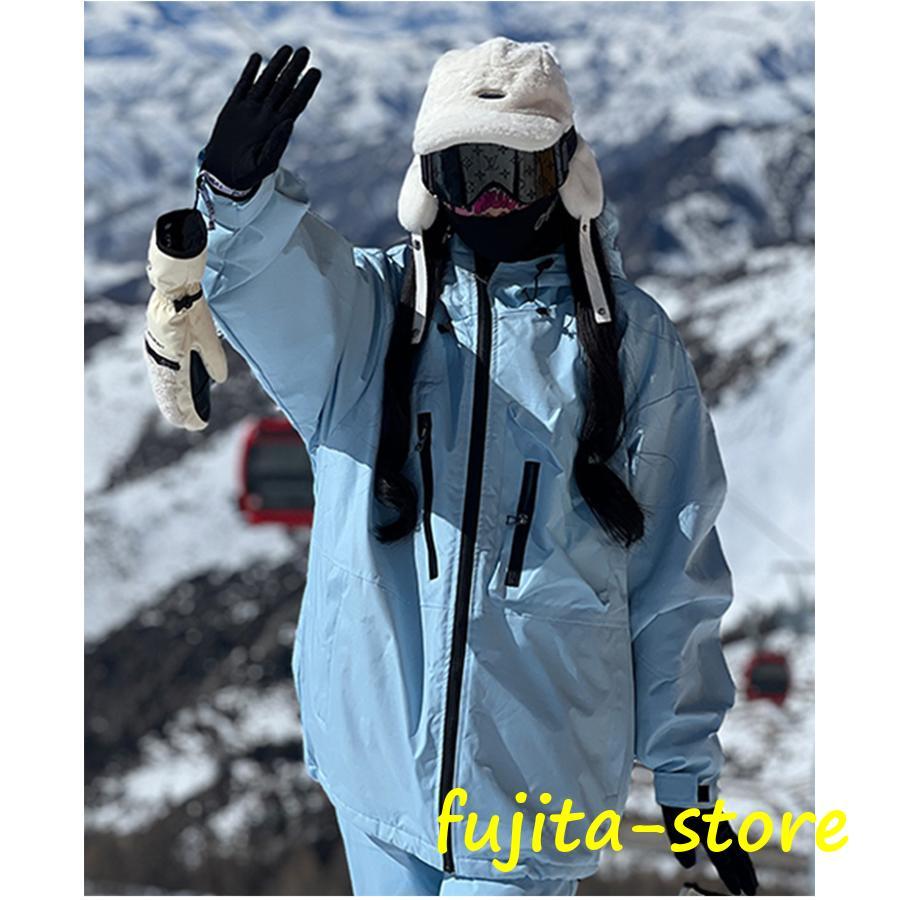 スノーボードウェア スキーウェア メンズ レディース 2023 2024 上下セット 型落ち ボードウェア スノボウェア ジャケット パンツ ズボン 黒 おしゃれ｜fujita-store｜19
