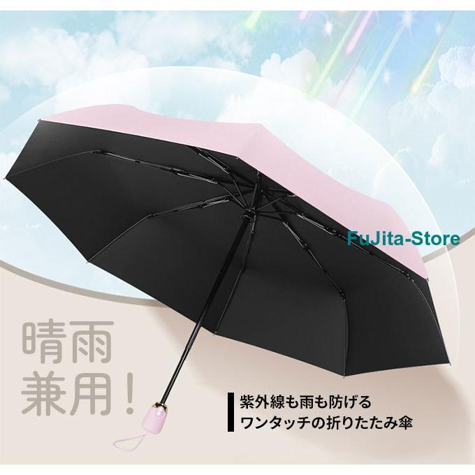しーちゃん　ネイビー 折りたたみ傘 折りたたみ傘 バイカラーパイピングミニ ネイビー(ネイビー