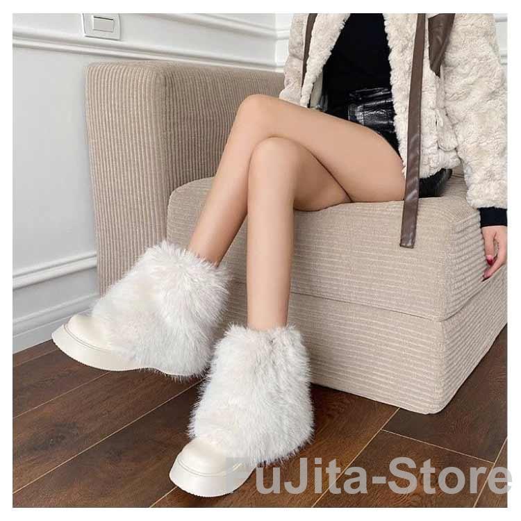 UGG ホワイトファーハイカットスノーブーツ