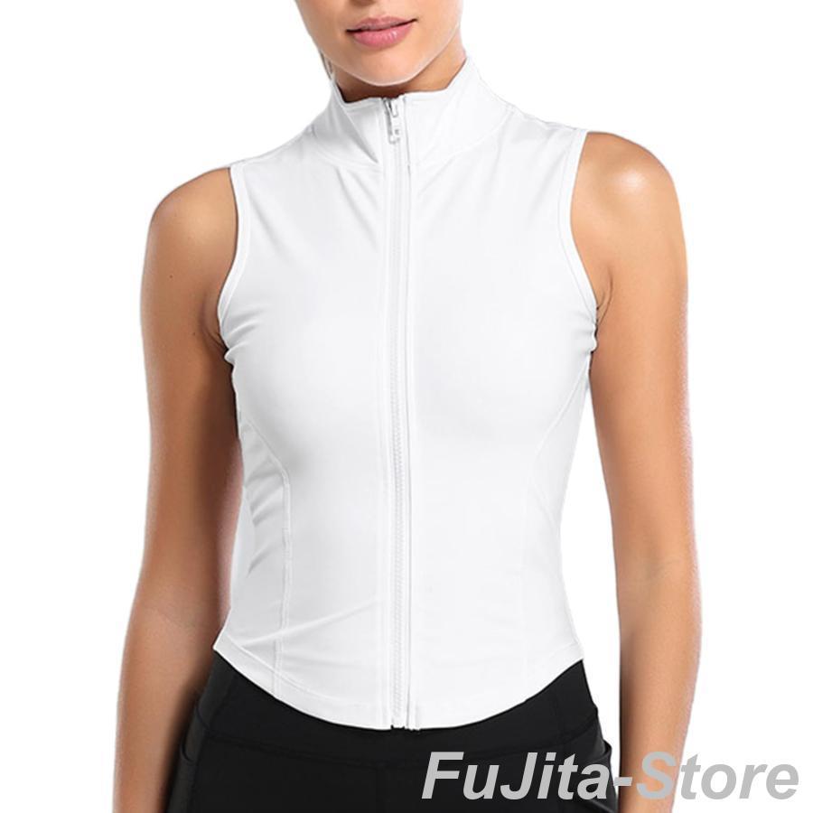 タンクトップ レディース フロントジッパー スポーツ