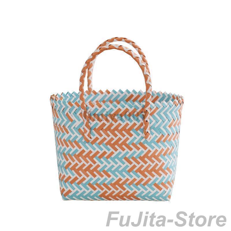 新品・STELAR ハンドメイド ストロー製かごバッグ（バリ製／大きめサイズ） 新品・STELAR ハンドメイド ストロー製かごバッグ（バリ製