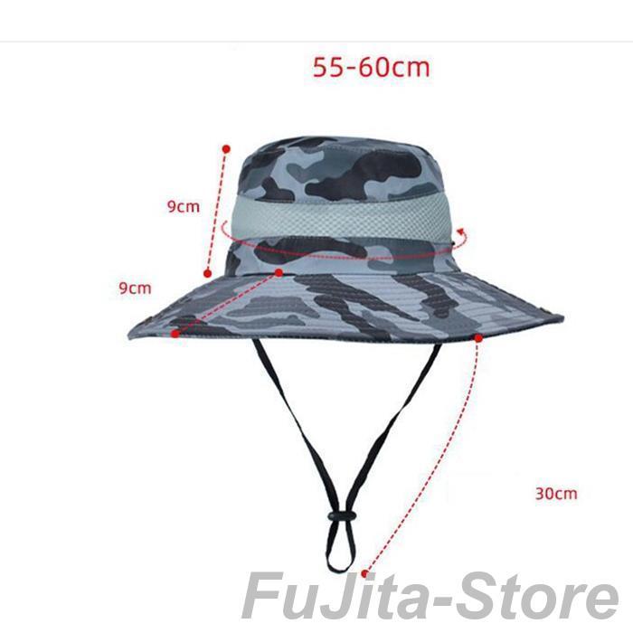 サファリハット 帽子 クリップ 迷彩柄 メンズ レディース UV
