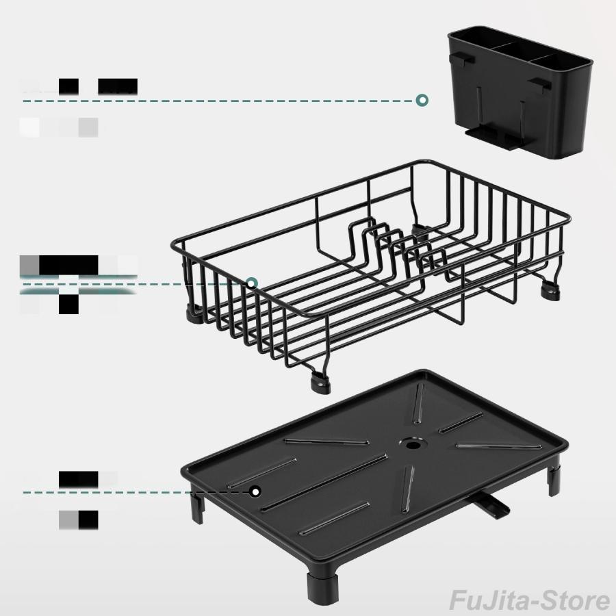 省スペース 水切りラック キッチンアクセサリー 伸縮式 収納ラック 伸縮 つっぱり棚 2段 幅60cm アクセサリー2点セット