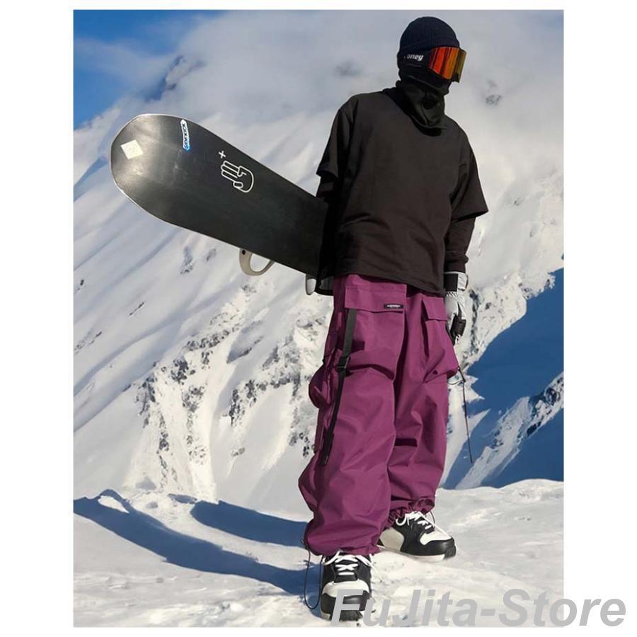 スキーウェア メンズ パンツ 単品 スノーボードウェア ワイド