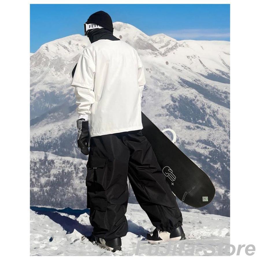 スキーウェア メンズ パンツ 単品 スノーボードウェア ワイド