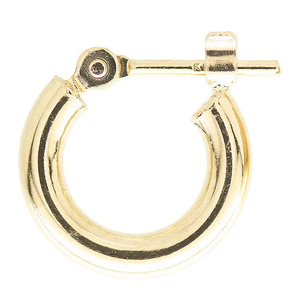 片耳用 18金イエローゴールド K18YG ワッカ フープピアス 2mm×10mm 日本製 ニッケルフリー 2mm-10mm MD_1