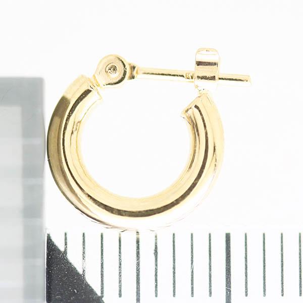 片耳用 18金イエローゴールド K18YG ワッカ フープピアス 2mm×10mm 日本製 ニッケルフリー 2mm-10mm MD_4
