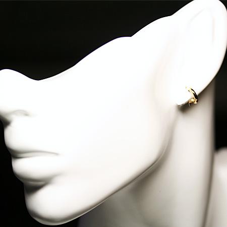 片耳用 18金イエローゴールド K18YG ワッカ フープピアス 2mm×10mm 日本製 ニッケルフリー 2mm-10mm MD_6