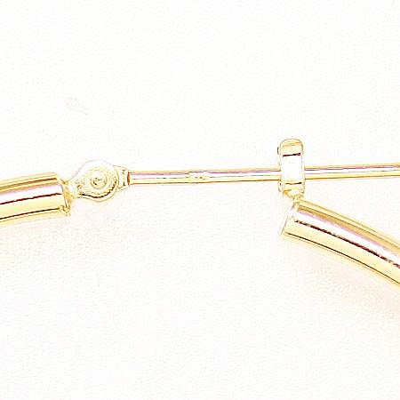18金イエローゴールドフープピアス 2mm-50mm 両耳用１ペアー レディース メ ンズ 男女兼用の画像