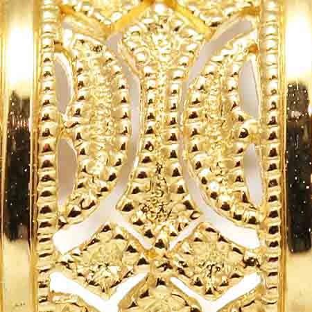 ピアリング　18金ホワイトゴールドと18金イエローゴールドのリバーシブルイヤリングの画像