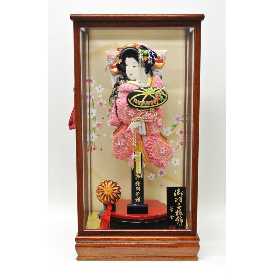 羽子板飾り 正絹絞り押絵羽子板飾り 藤娘 13号 ガラスケース（IZ‐13 