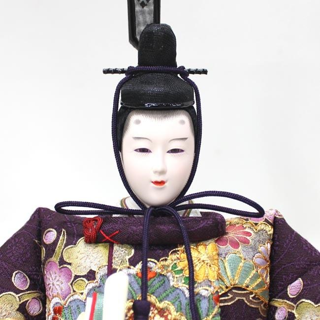 【新品】 雛人形 五人飾り 三段飾り 『伝統工芸士 望月龍翠作　十番親王（松）黒檀調三段飾り』 【OC3636571724】(128018円)