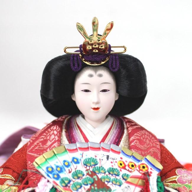 【新品】 雛人形 五人飾り 三段飾り 『伝統工芸士 望月龍翠作　十番親王（松）黒檀調三段飾り』 【OC3636571724】(128018円)