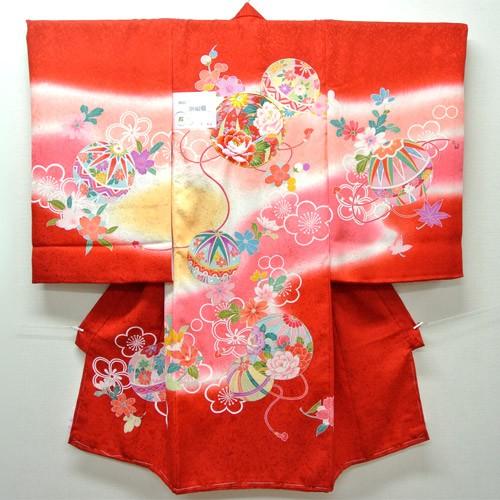 お宮参り 着物 ベビー服 シューズ 祝着 藤田人形ヤフー店のお宮参り 女の子 貴船 赤色