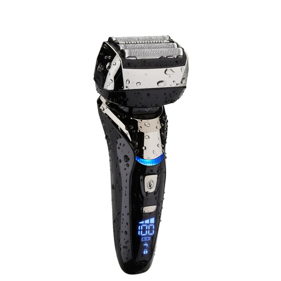 ヒーローグリーン シェーバー 髭剃り 男性用 4枚刃 充電交流式