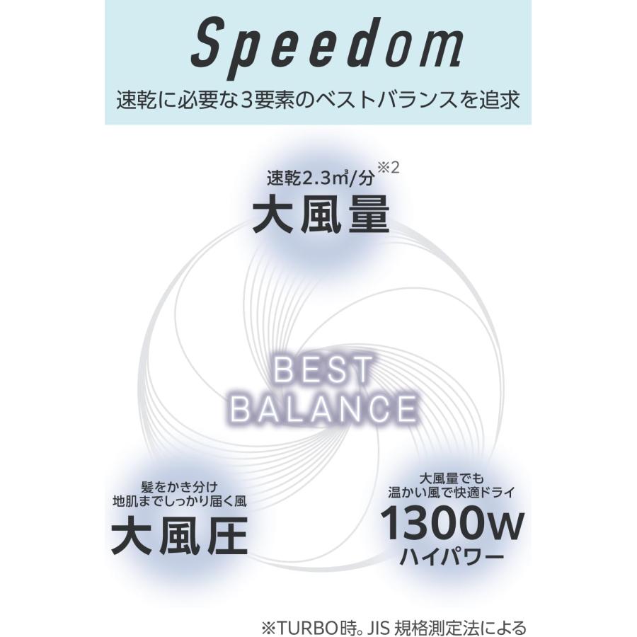 テスコム（TESCOM） 速乾 小型 軽量 冷温風 Speedom ラク抜きプラグ