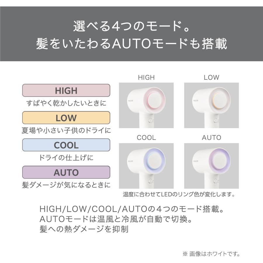 テスコム テスコム(TESCOM) TD760A-W(ホワイト) マイナスイオン