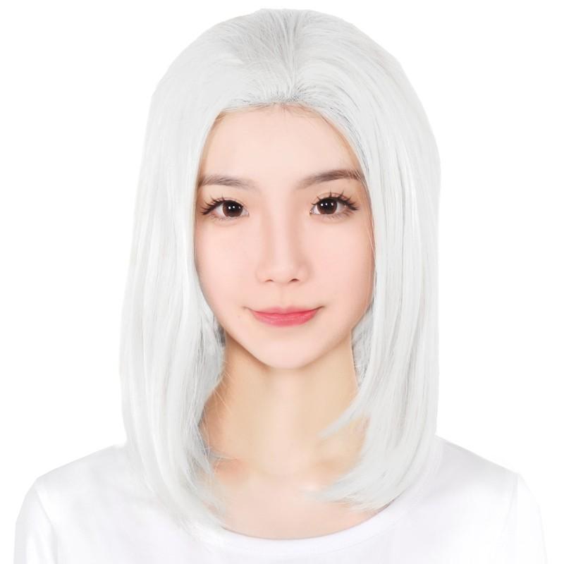 ハロウィン ウィッグ セミロング フルウィッグ ロング ウイッグ コスプレ 男装 かつら 耐熱 富士達 オールバック スノーホワイト 1001 Al45 1001 ウィッグ コスプレ 仮装の富士達 通販 Yahoo ショッピング