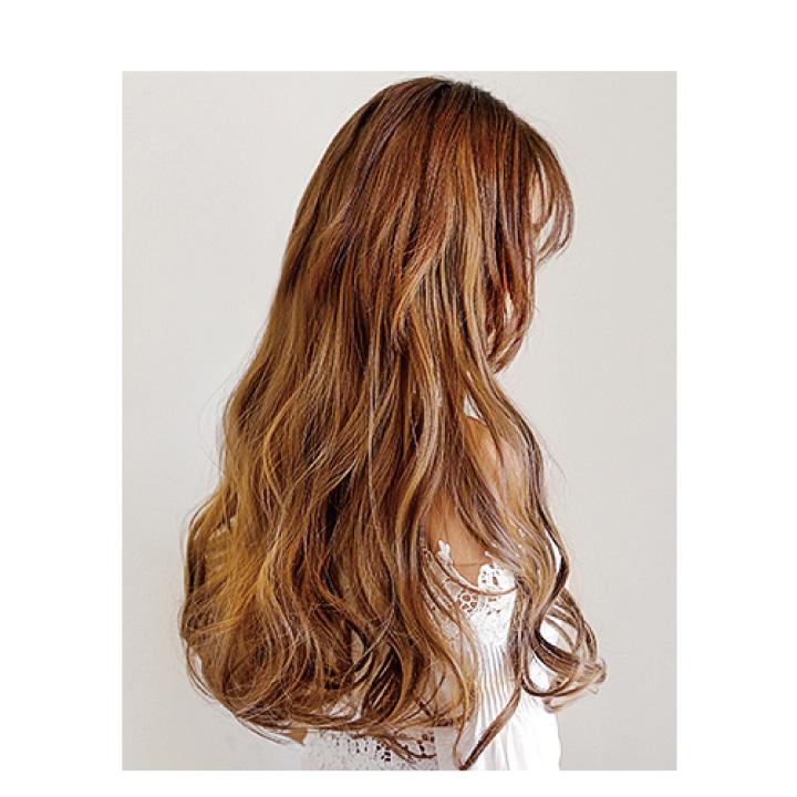 送料無料 襟足ウィッグ 自然 ロング カール ウェーブ 巻き髪 エクステ