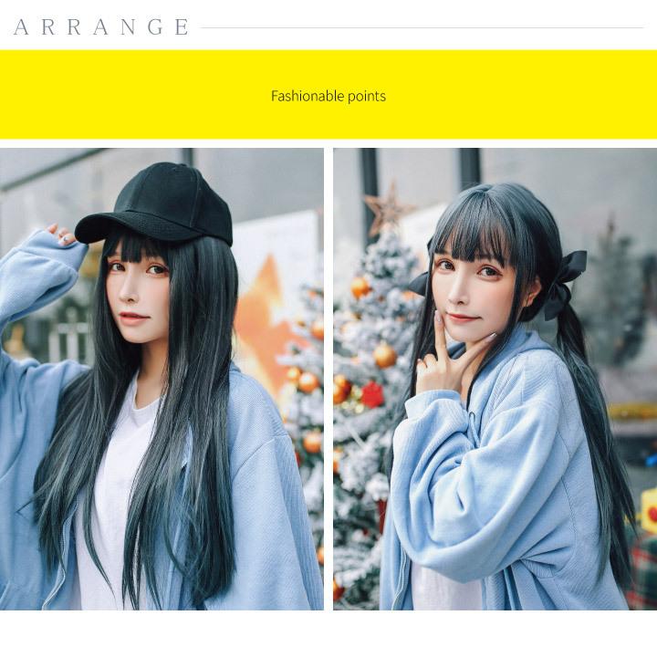 ウィッグ ロング セミロング ストレート レディース グラデーション 女性 かつら 自然 髪 ブラック 黒 ブルー 耐熱 魅惑の青髪 ダルトーンロング C ファッションウィッグ エクステ Tefure 通販 Yahoo ショッピング
