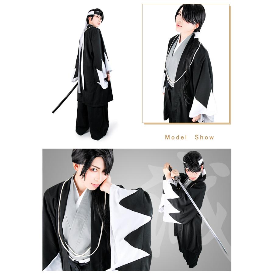 送料無料 新選組 コスプレ 羽織 黒 白 青 コスプレ衣装 文字無し 演劇