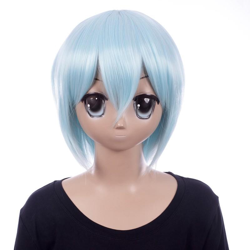 ウィッグネットプレゼント ウィッグ ショート フルウィッグ ボブ ウイッグ コスプレ かつら キャンペーンもお見逃しなく アイスブルー 男装 Ow 105