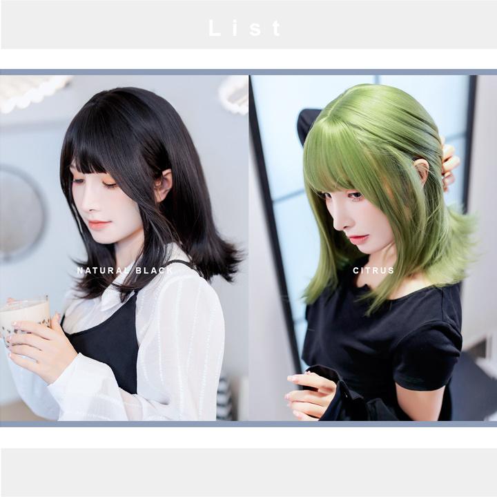 ウィッグ ミディアム ロング 外ハネ セミロング 黒 ブラック グリーン 緑 髪 フルウィッグ 自然 耐熱 かつら 女性 コスプレ 外ハネミディ Fb 6131 ウィッグ コスプレ 仮装の富士達 通販 Yahoo ショッピング