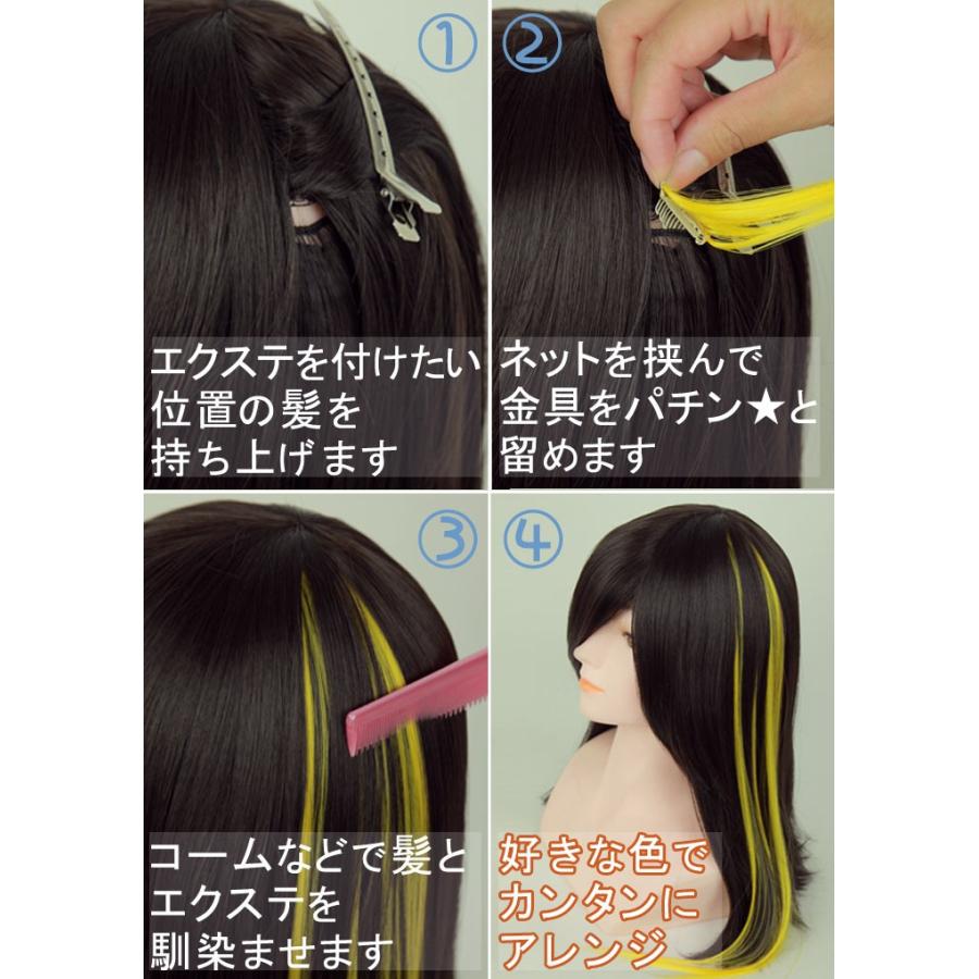 仮装 エクステ ワンタッチ メッシュ 襟足 ウィッグ ウイッグ つけ毛 ダンス ポイントエクステ2 Ghw08 A ウィッグ コスプレ 仮装の富士達 通販 Yahoo ショッピング