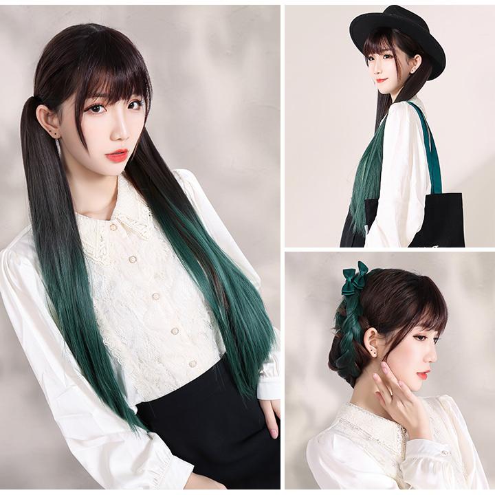 グラデーション クリップ つけ毛 ウイッグ　ポニーテール Amazon.co.jp: レディース クリップ式 グラデーション