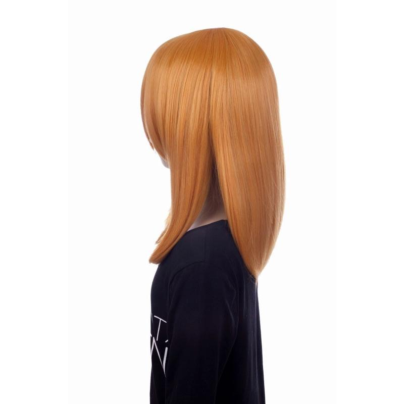 【10/31まで!SALE/返品交換不可】ウィッグ セミロング ウイッグ コスプレ かつら ミディアム オレンジブラウン OW-031|fujitatsu|02