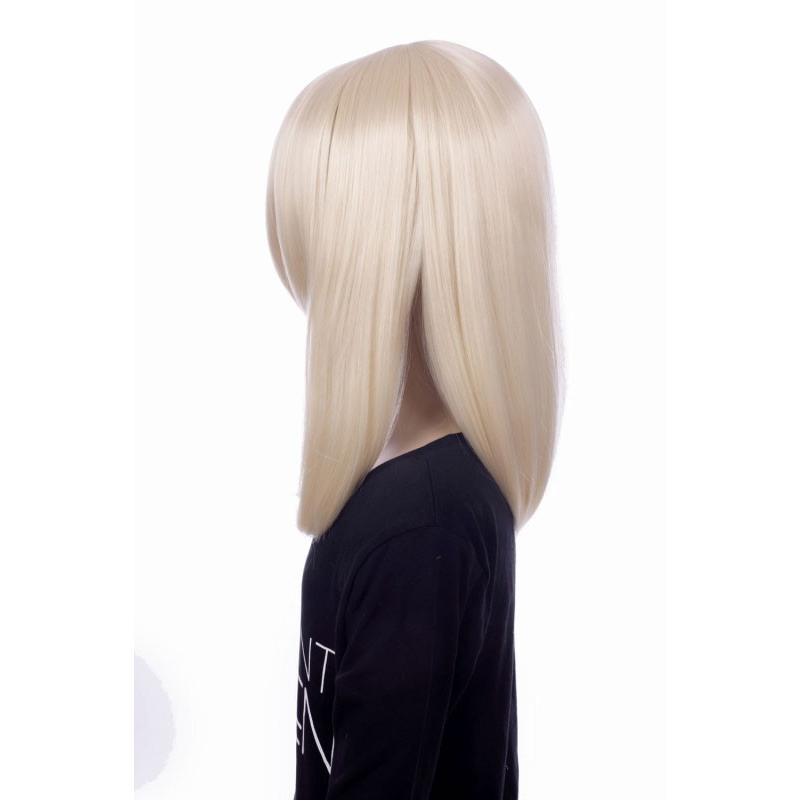 ウィッグネットプレゼント ウィッグ ロング フルウィッグ セミロング ウイッグ コスプレ かつら ミディアム シルバーブロンド T0915|fujitatsu|02