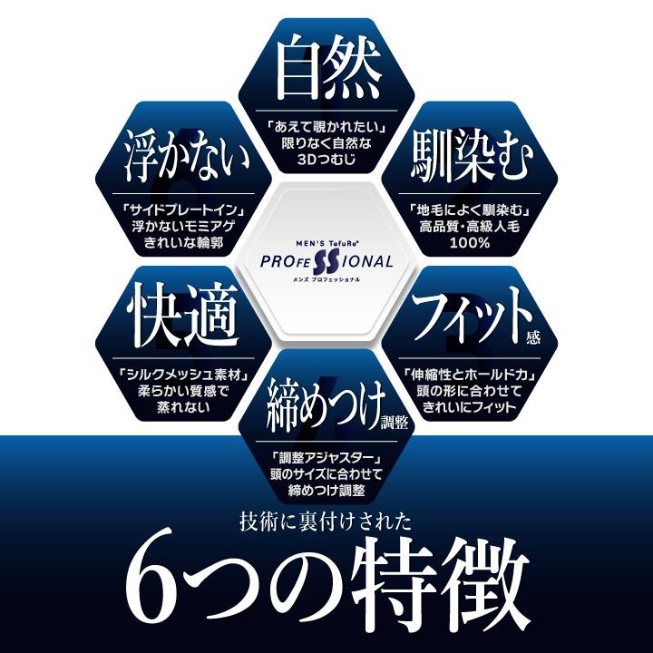 TefuRe（テフリ） ウィッグ メンズ 人毛 医療用ウィッグ 男性用 短髪